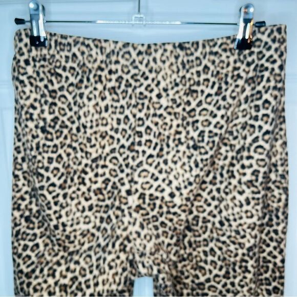 Gilligan & O'Malley Leopard Print Pull On Fleece Pajama Pants Brown Tan M - Picture 4 of 10